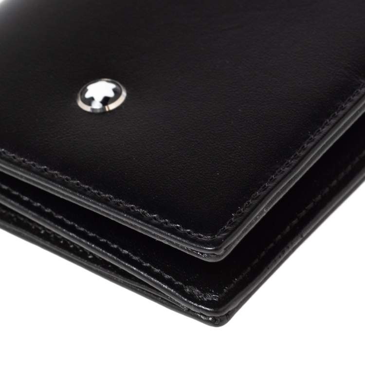 Pre Owned Montblanc Black Leather Meisterstuck Business Card Holder