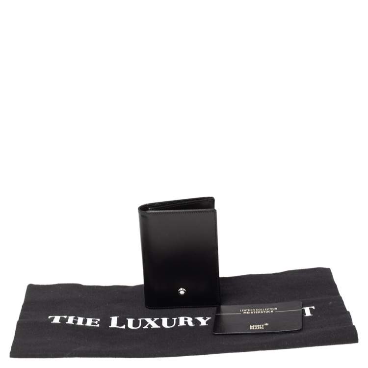 Pre Owned Montblanc Black Leather Meisterstuck Business Card Holder