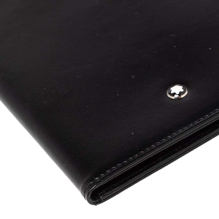 Pre Owned Montblanc Black Leather Meisterstuck Passport Holder