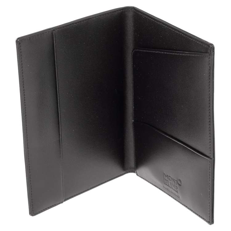 Pre Owned Montblanc Black Leather Meisterstuck Passport Holder
