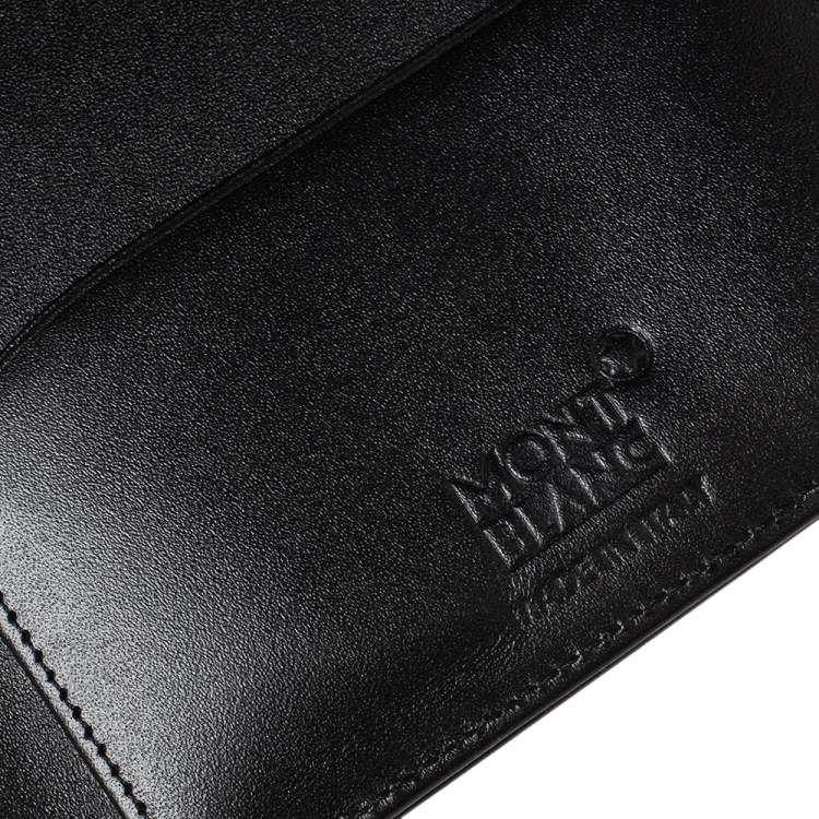 Pre Owned Montblanc Black Leather Meisterstuck Passport Holder