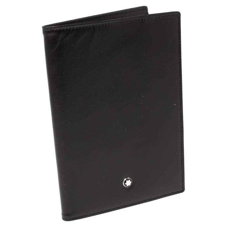 Pre Owned Montblanc Black Leather Meisterstuck Passport Holder