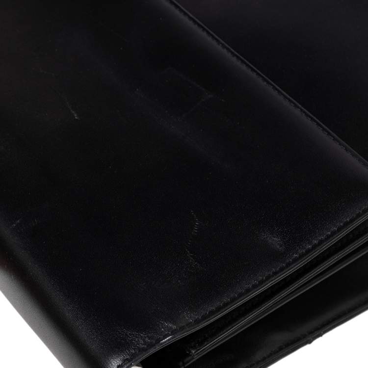 Pre Owned Montblanc Black Leather Meisterstuck Double Gusset Briefcase