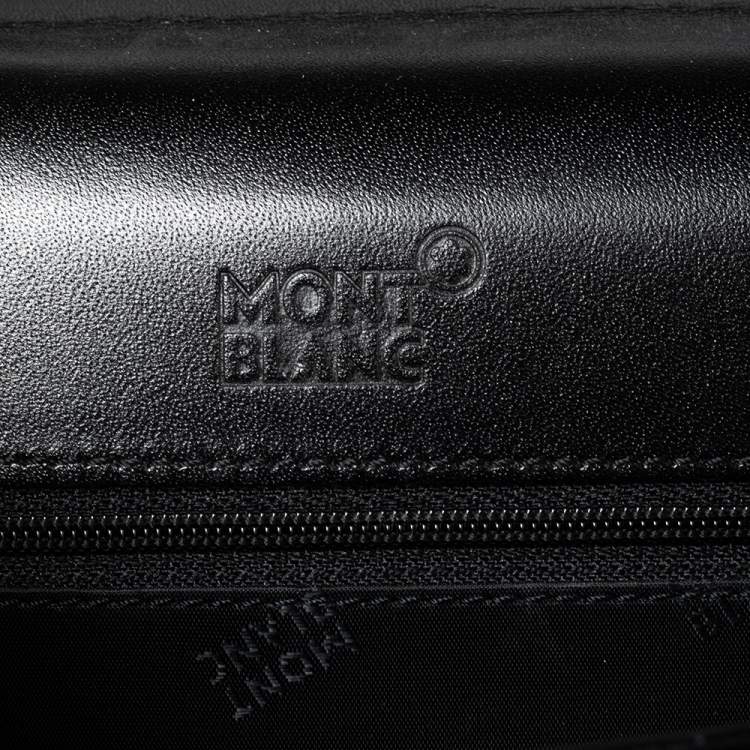 Pre Owned Montblanc Black Leather Meisterstuck Double Gusset Briefcase