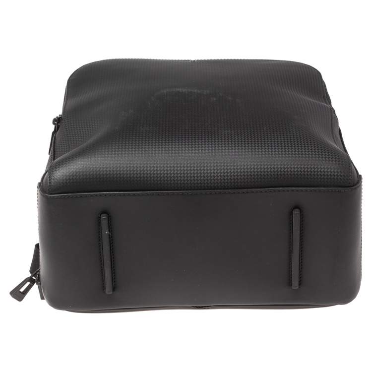Pre Owned Montblanc Black Textured Leather Extreme 2.0 Small Backpack