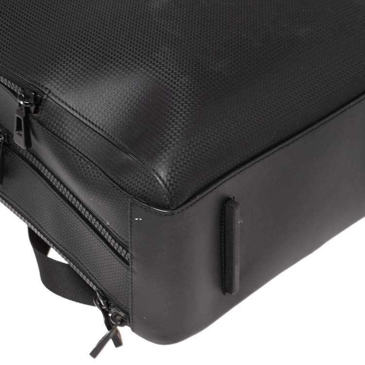 Pre Owned Montblanc Black Textured Leather Extreme 2.0 Small Backpack