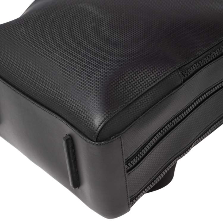 Pre Owned Montblanc Black Textured Leather Extreme 2.0 Small Backpack