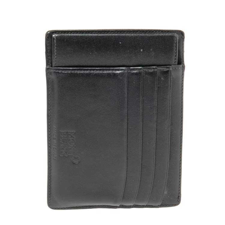 Pre Owned Montblanc Black Leather Card Holder