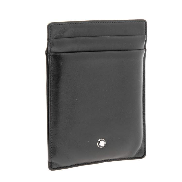 Pre Owned Montblanc Black Leather Card Holder