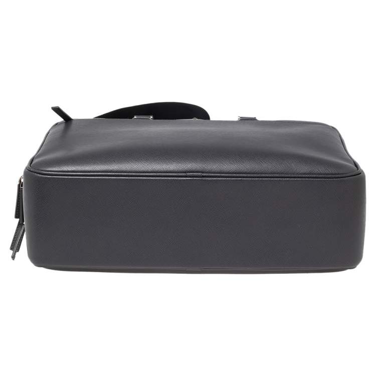 Pre Owned Montblanc Grey Leather Large Sartorial Document Briefcase