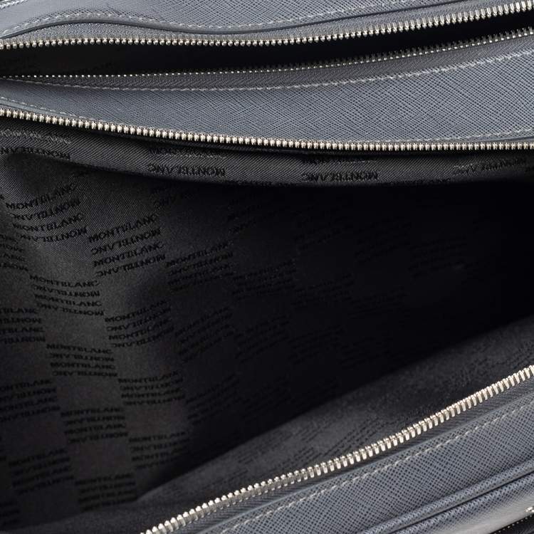 Pre Owned Montblanc Grey Leather Large Sartorial Document Briefcase