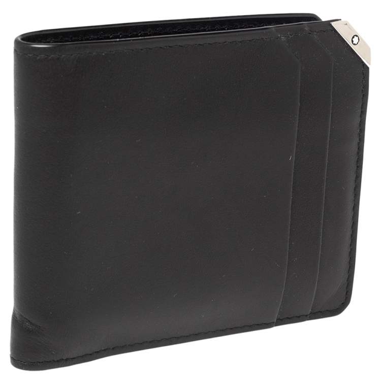 Pre Owned Montblanc Black Leather Urban Bifold Wallet