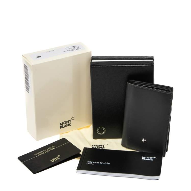 مملوكة مسبقًا Montblanc Black Leather Meisterstuck Business Card Case