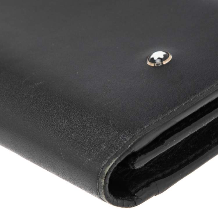 مملوكة مسبقًا Montblanc Black Leather Meisterstuck Business Card Case