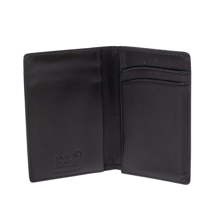 Pre Owned Montblanc Black Leather Meisterstuck Business Card Case