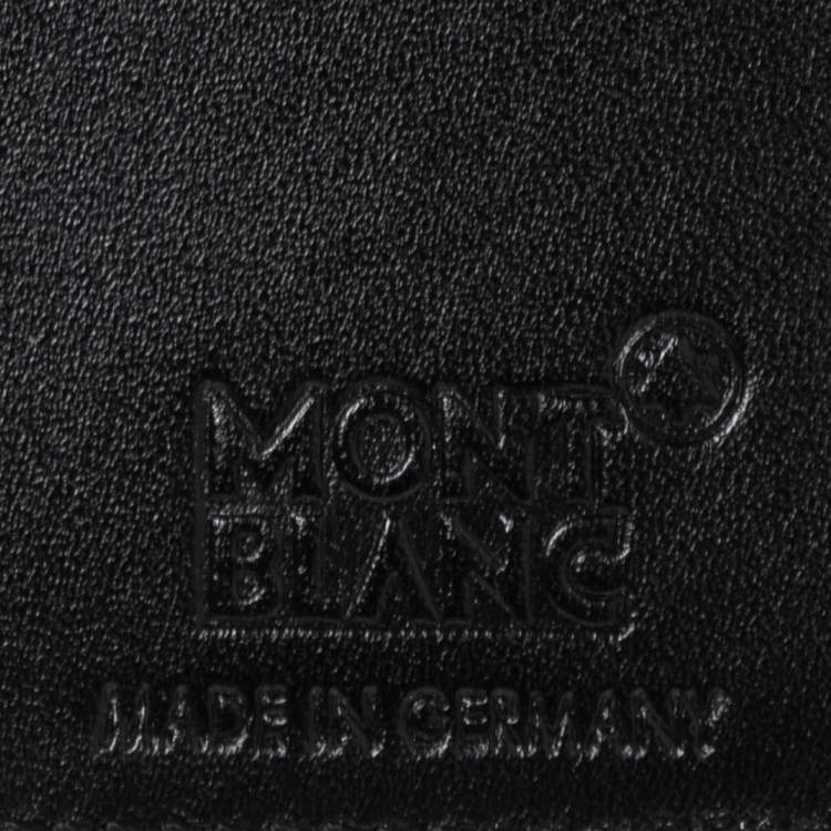 Pre Owned Montblanc Black Leather Meisterstuck Business Card Case