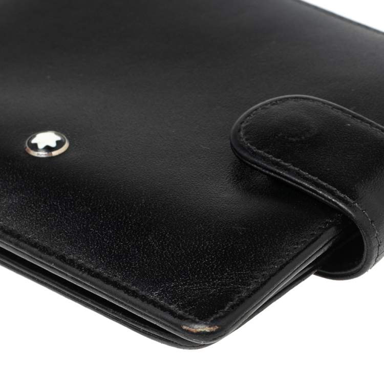 مملوكة مسبقًا Montblanc Black Leather Meisterstuck Bifold Wallet 
