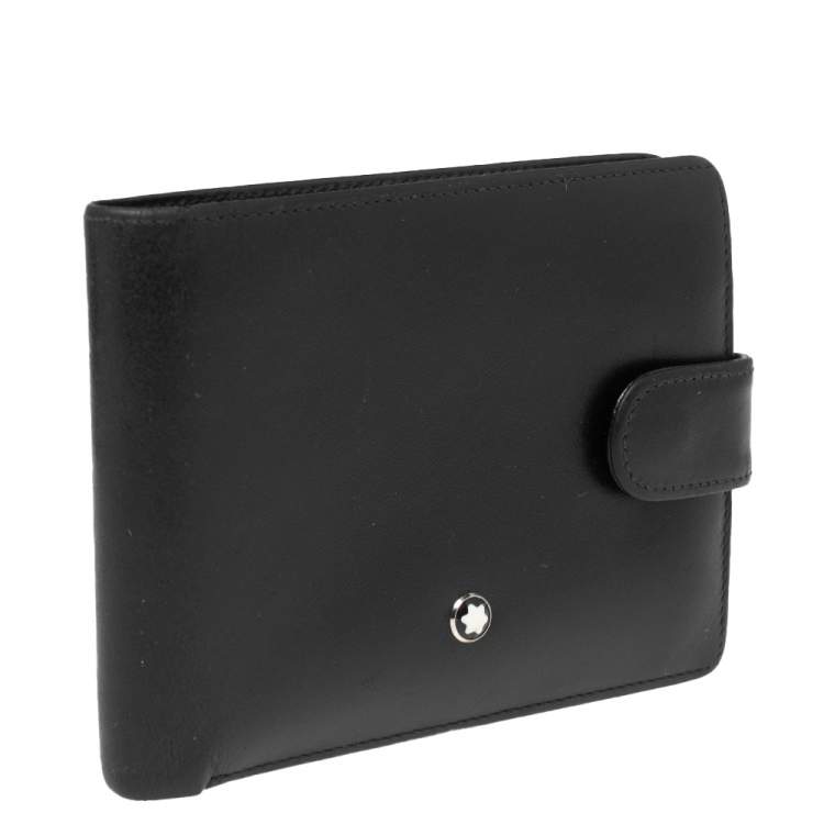 مملوكة مسبقًا Montblanc Black Leather Meisterstuck Bifold Wallet 