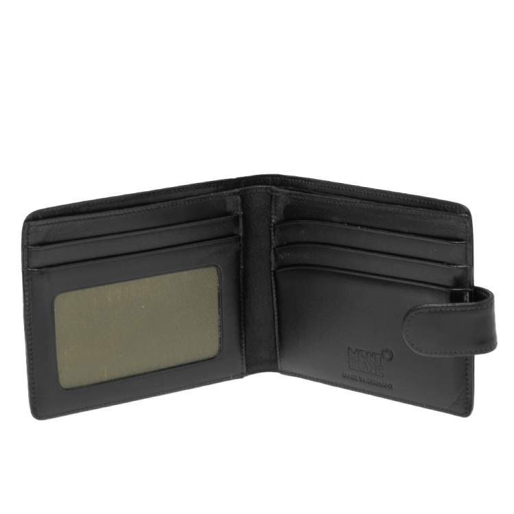 مملوكة مسبقًا Montblanc Black Leather Meisterstuck Bifold Wallet 