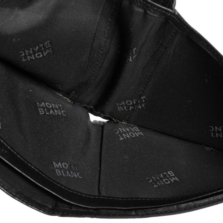 Pre Owned Montblanc Black Leather Meisterstuck Bifold Wallet