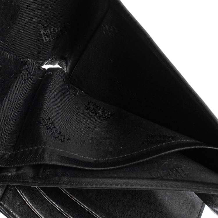 Pre Owned Montblanc Black Leather Meisterstuck Bifold Wallet