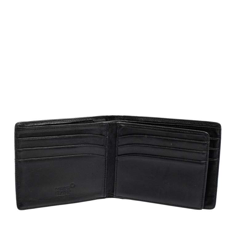 Pre Owned Montblanc Black Leather Meisterstuck Bifold Wallet