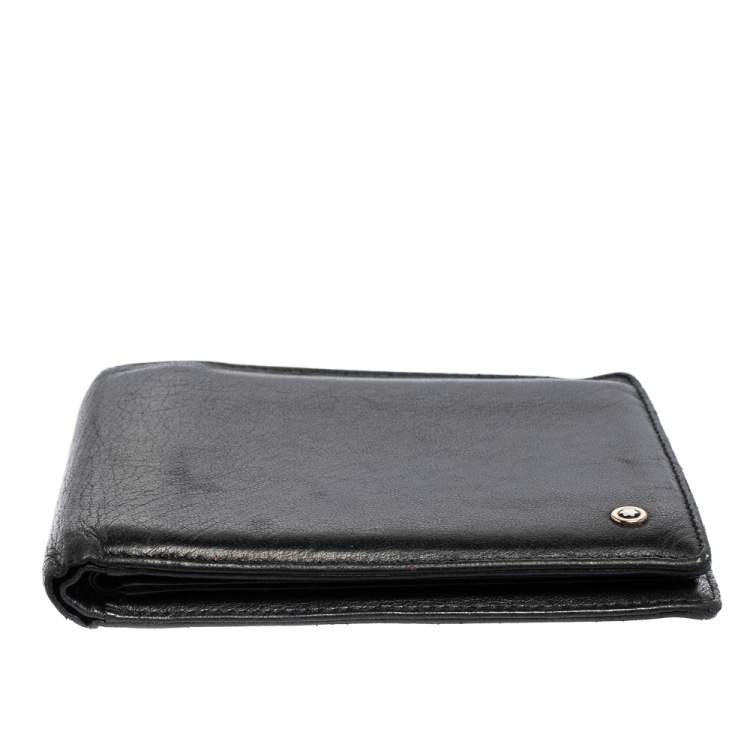 Pre Owned Montblanc Black Leather Meisterstuck Bifold Wallet