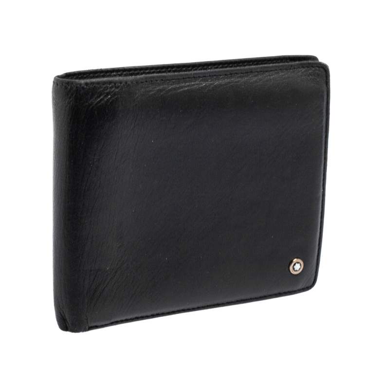 Pre Owned Montblanc Black Leather Meisterstuck Bifold Wallet