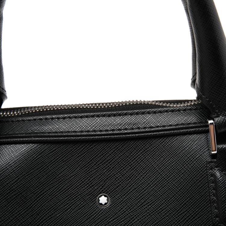 Pre Owned Montblanc Black Leather Sartorial Document Briefcase