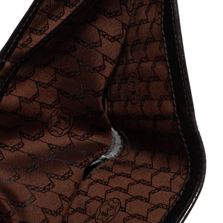 مملوكة مسبقًا Montblanc Black Croc Embossed Leather Meisterstuck Bifold Wallet