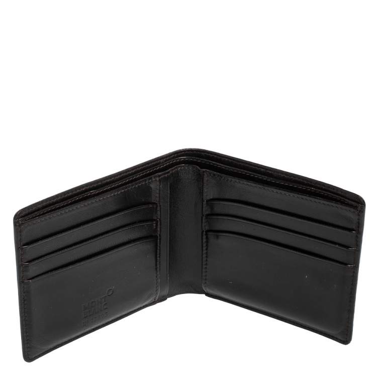 مملوكة مسبقًا Montblanc Black Croc Embossed Leather Meisterstuck Bifold Wallet