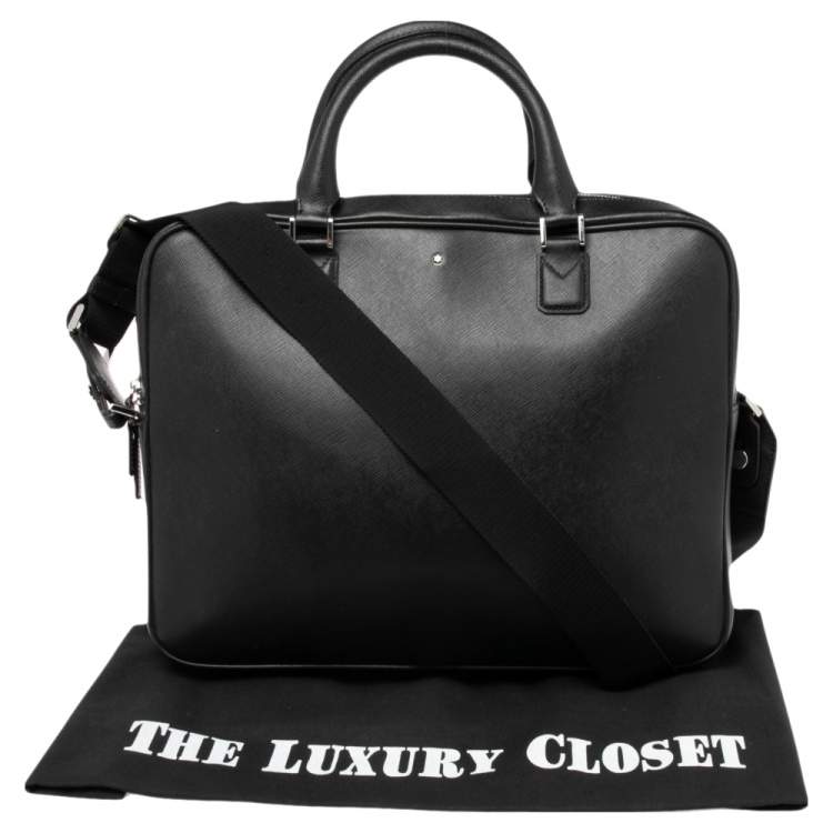 Pre Owned Montblanc Black Leather Meisterstuck Briefcase