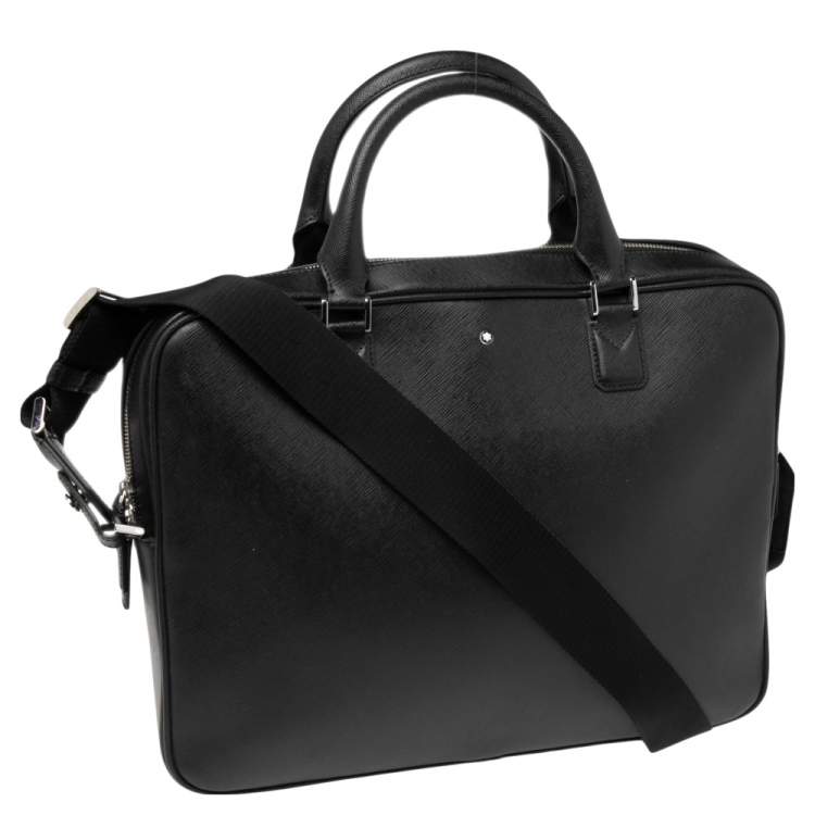 Pre Owned Montblanc Black Leather Meisterstuck Briefcase