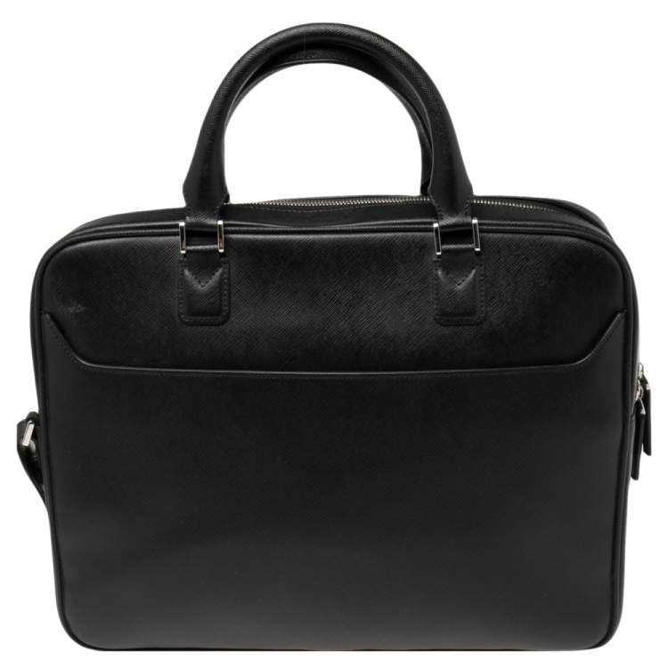 Pre Owned Montblanc Black Leather Meisterstuck Briefcase