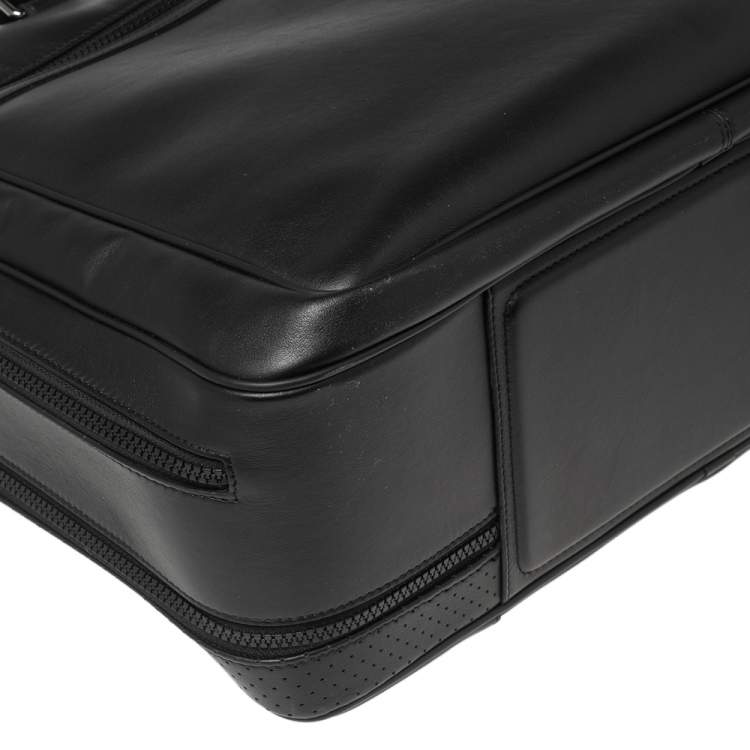 Pre Owned Montblanc Black Leather Briefcase