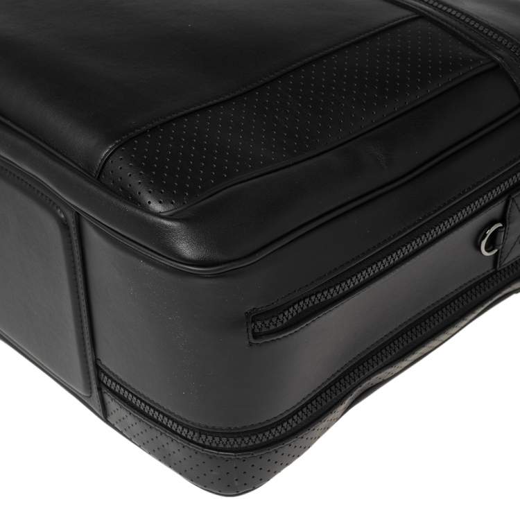 Pre Owned Montblanc Black Leather Briefcase