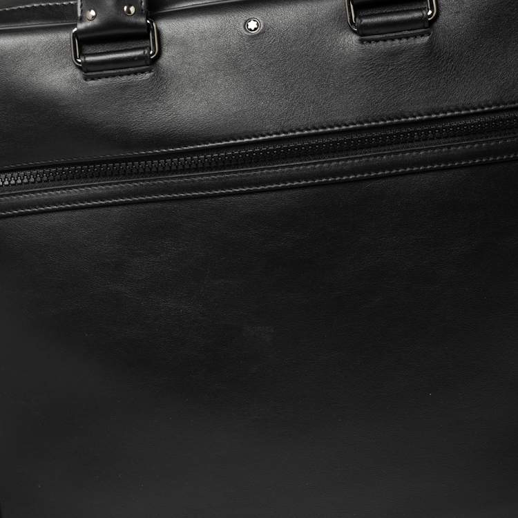 Pre Owned Montblanc Black Leather Briefcase
