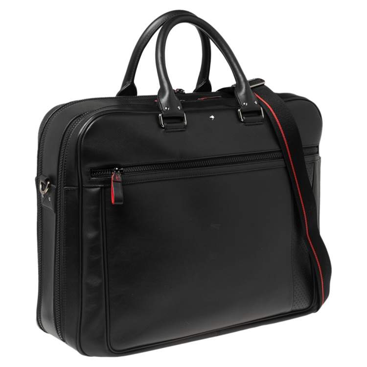 Pre Owned Montblanc Black Leather Briefcase