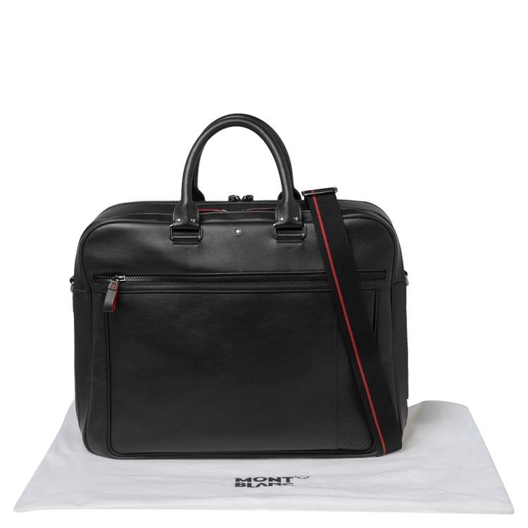 Pre Owned Montblanc Black Leather Briefcase