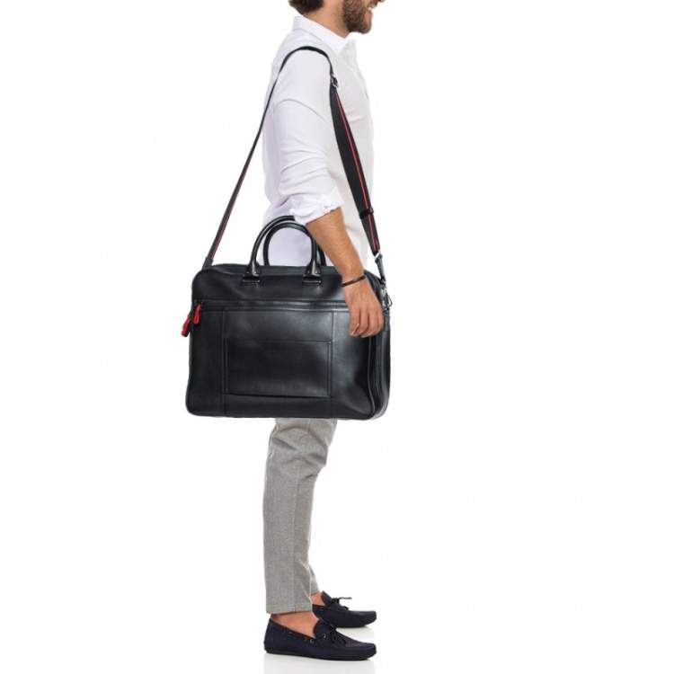 Pre Owned Montblanc Black Leather Briefcase