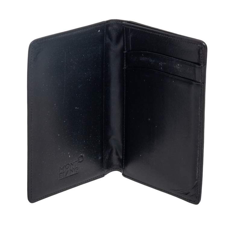 مملوكة مسبقًا Montblanc Black Leather Meisterstuck Business Card Case