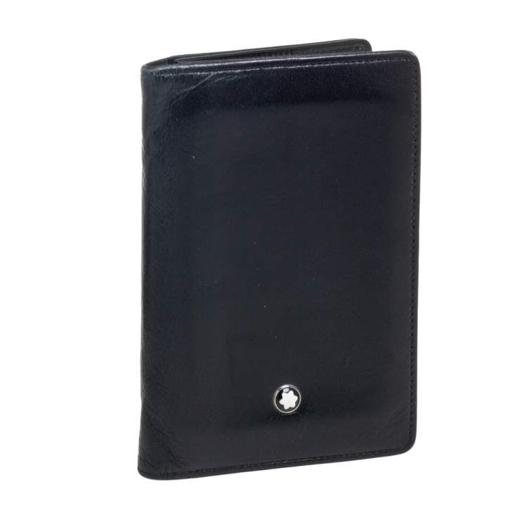 مملوكة مسبقًا Montblanc Black Leather Meisterstuck Business Card Case