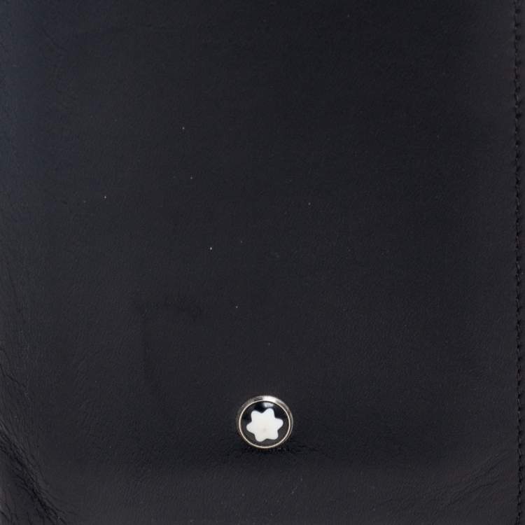 مملوكة مسبقًا Montblanc Black Leather Meisterstuck Business Card Case