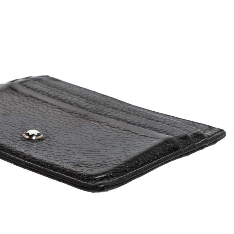 Pre Owned Montblanc Black Leather Meisterstuck Card Holder 6CC