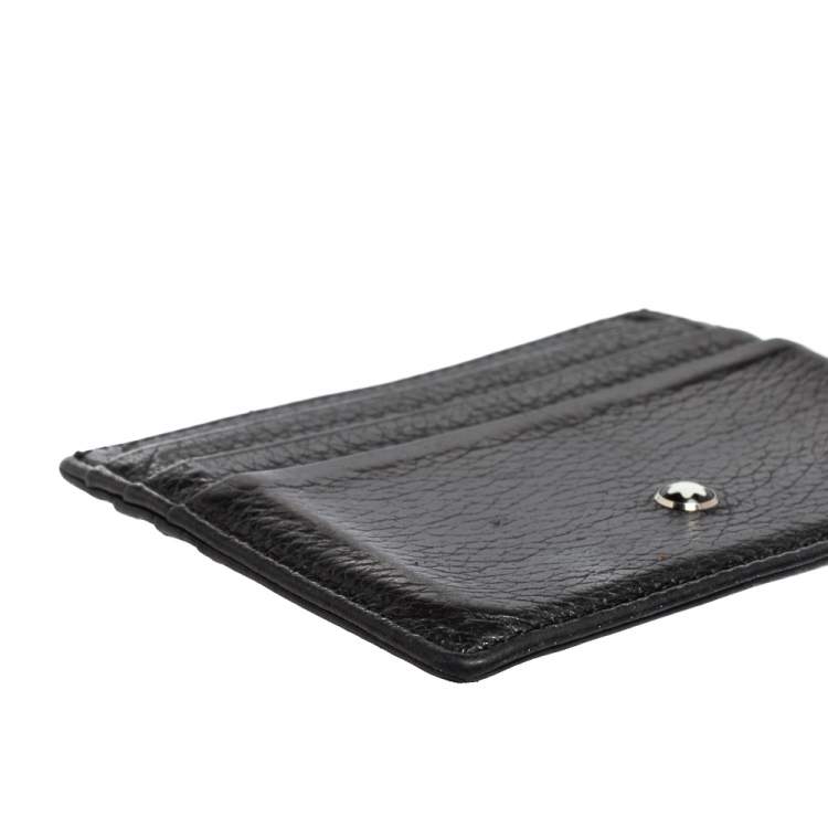 Pre Owned Montblanc Black Leather Meisterstuck Card Holder 6CC