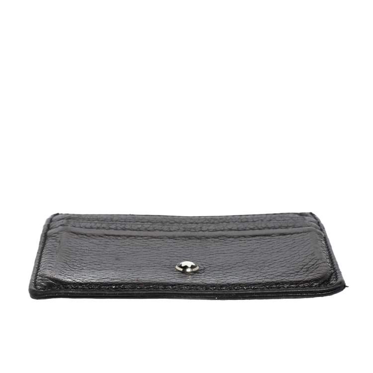 Pre Owned Montblanc Black Leather Meisterstuck Card Holder 6CC