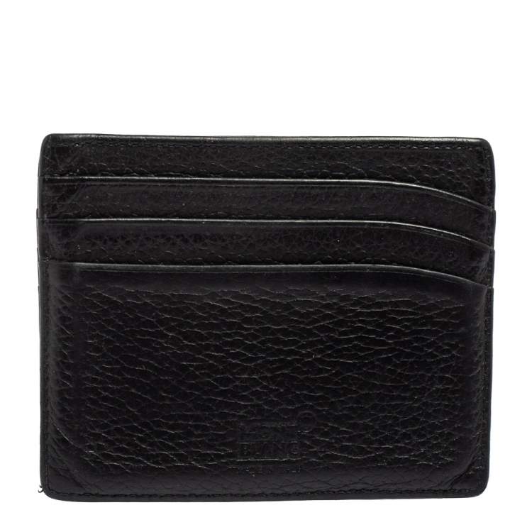 Pre Owned Montblanc Black Leather Meisterstuck Card Holder 6CC