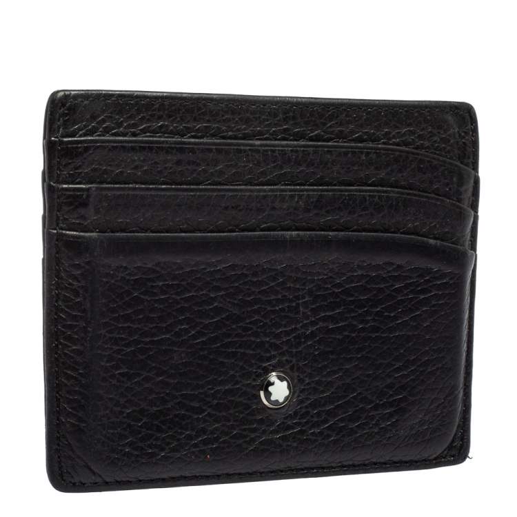 Pre Owned Montblanc Black Leather Meisterstuck Card Holder 6CC