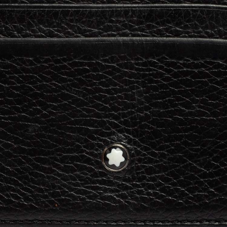 Pre Owned Montblanc Black Leather Meisterstuck Card Holder 6CC
