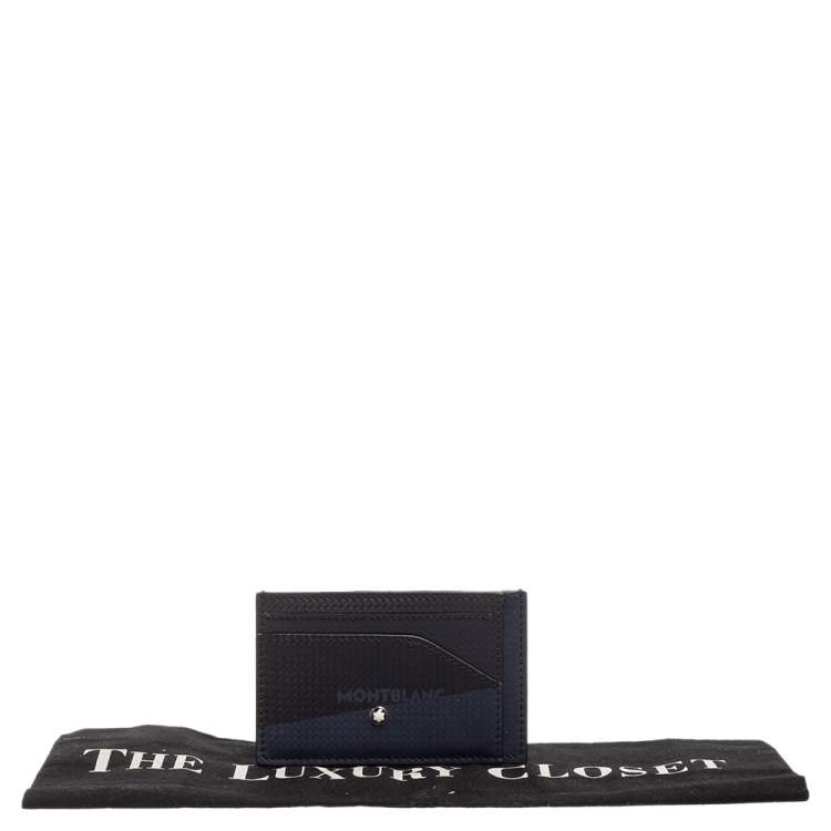 مملوكة مسبقًا Montblanc Blue/Black Leather Card Holder 